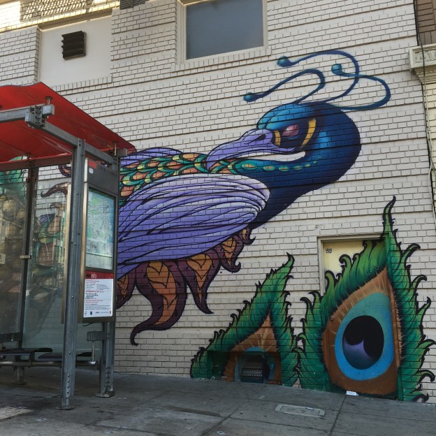 Peacock mural, San Francisco