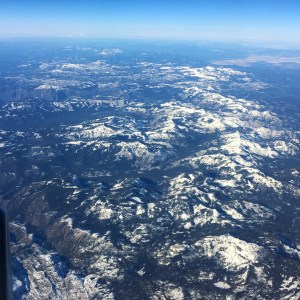 Flying over the Sierra Nevada
