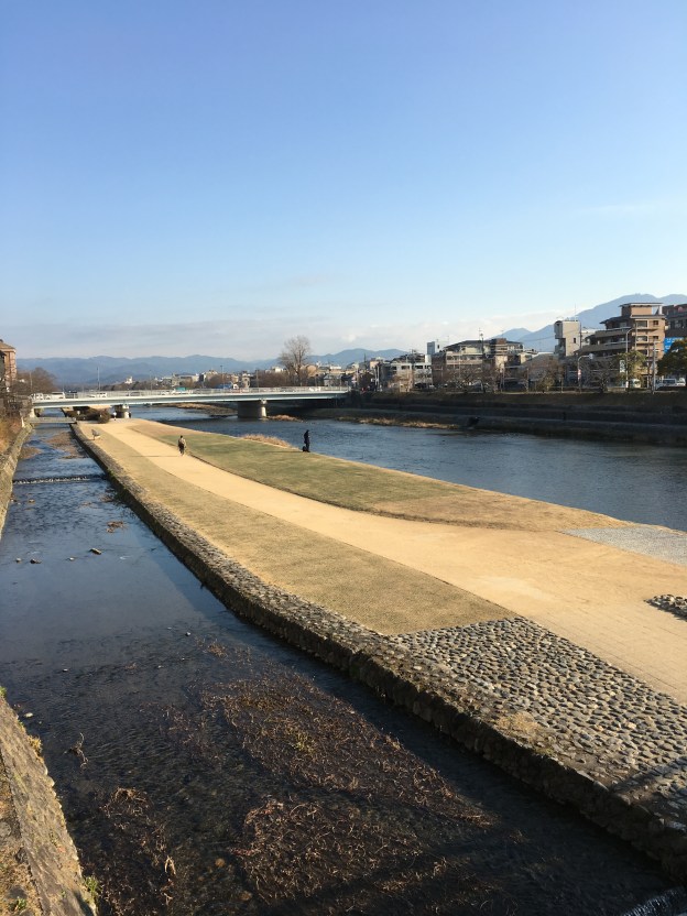 Early morning view from Sanjo Bridge, Kyoto